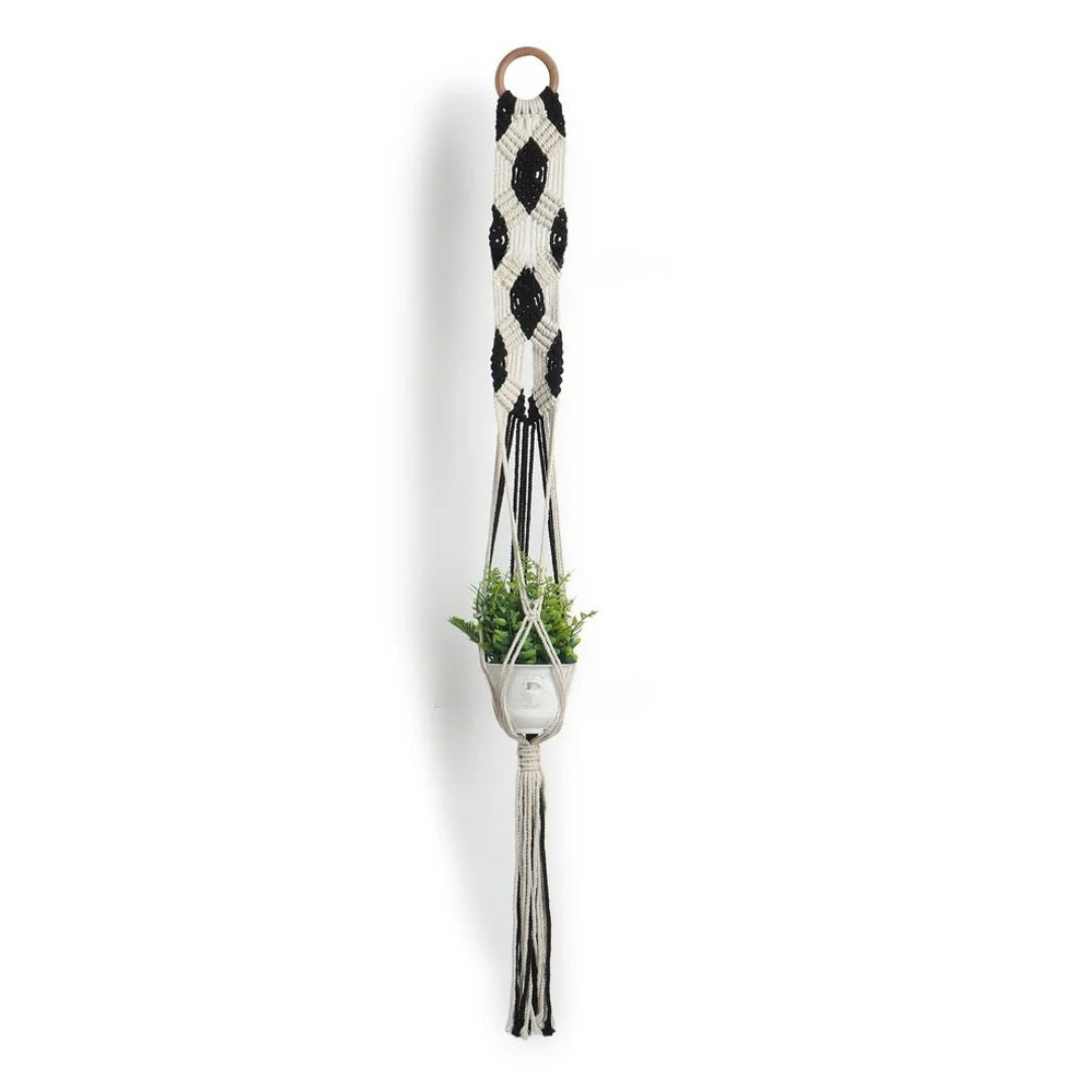 Natural Macrame Vine Plant Hanger Organic Garden Accent